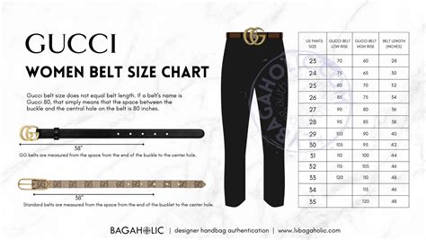 Gucci men's belt size chart